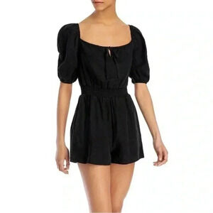 Bella Dahl Black Linen Romper - Size L - NWT